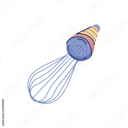 egg beater icon, flat style