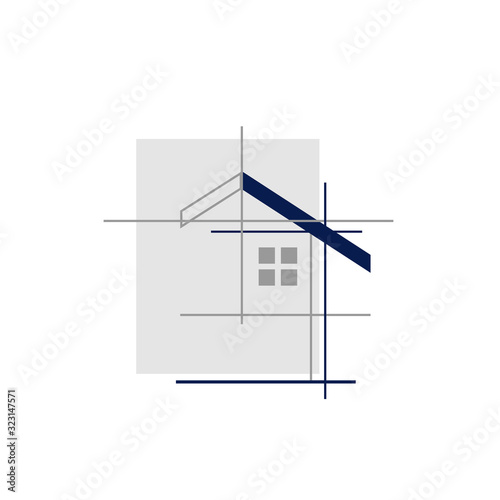 architectural home design logo vector architecture symbol graphic concept