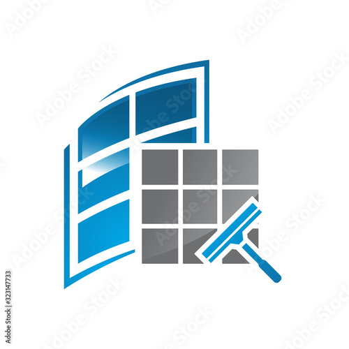 glass window cleaning logo design vector cleaning service symbol graphic concept