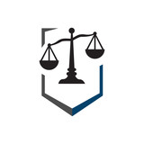 scales of justice logo design vector for law firm law office and lawyer services