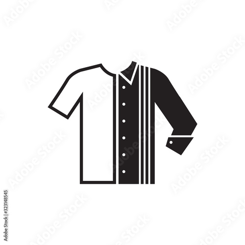 flat icon school outfit uniform logo vector design graphics