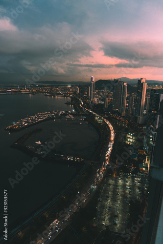 Panama City in the evening