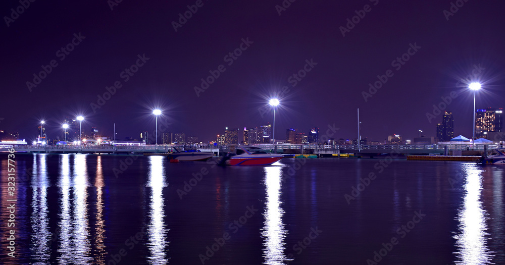 At Pattaya Pier At night and beautiful lights At Pattaya Pier At night and beautiful lights