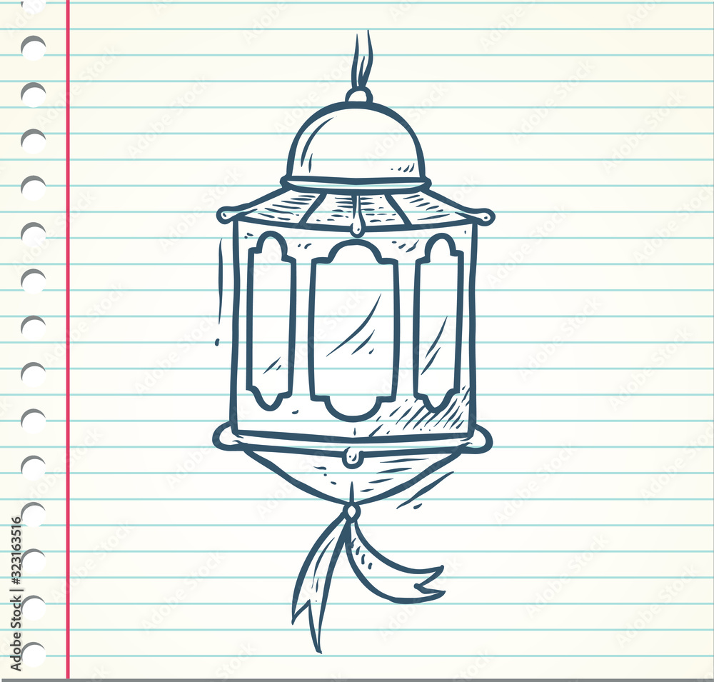 hand drawn of lantern suitable for ramadan and eid vector hand drawn of lantern suitable for ramadan and eid vector