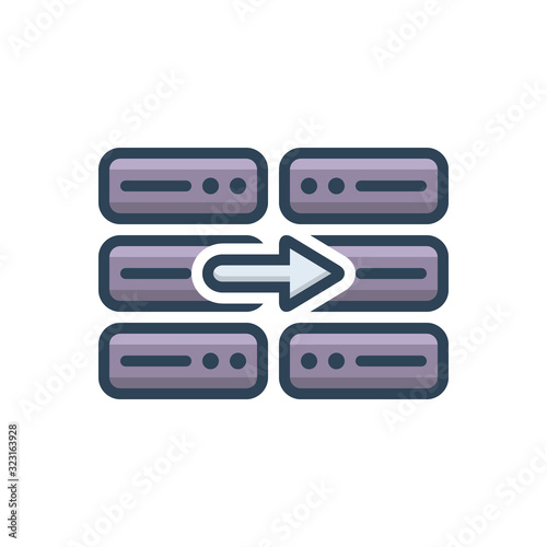 color illustration icon for copy server 
