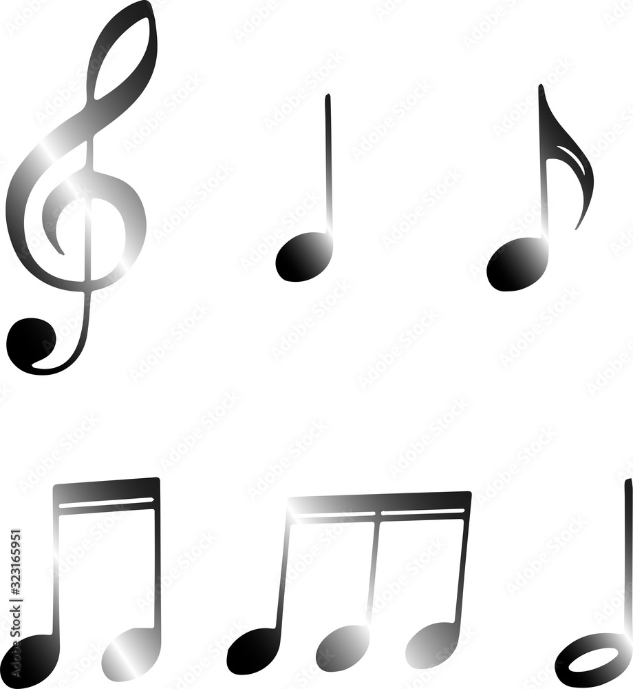 musical notes and signs on a transparent background musical notes and signs on a transparent background