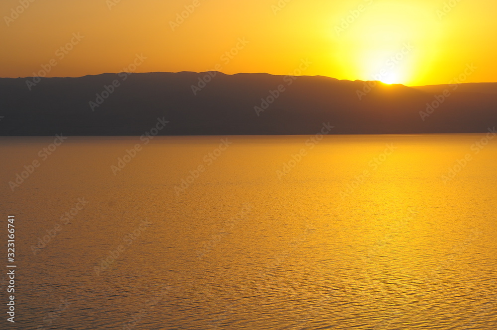 Obraz premium Dead Sea Israel Sunrise on the shore