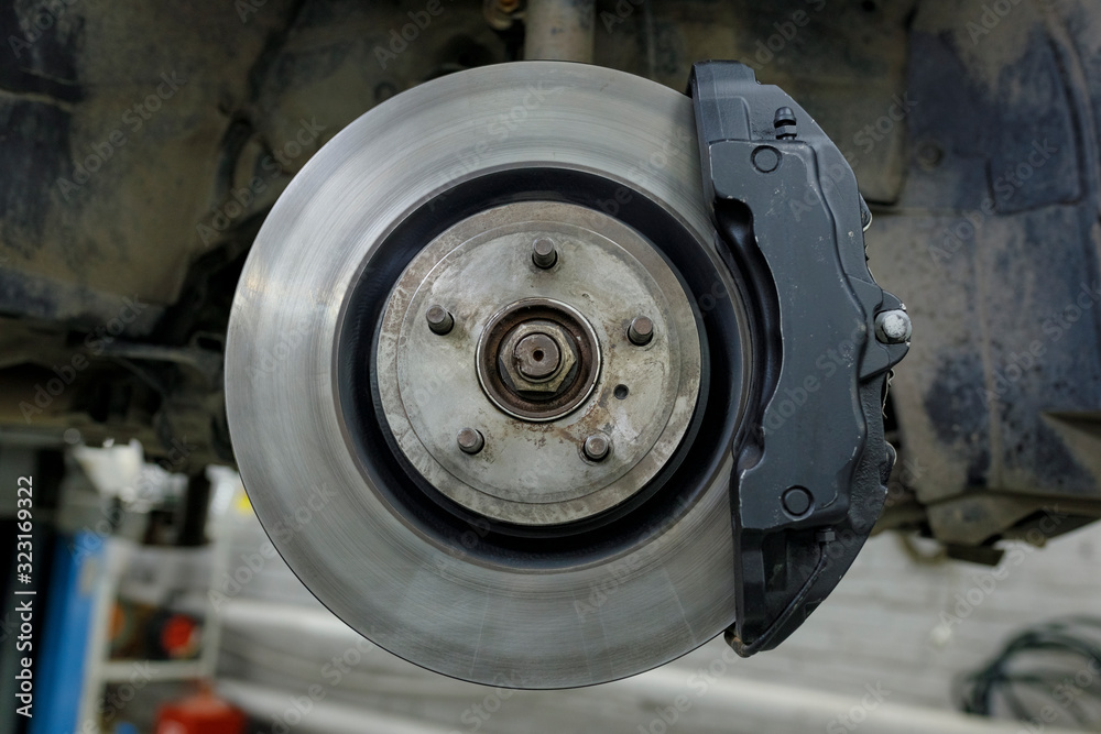 closeup of wheel of a car