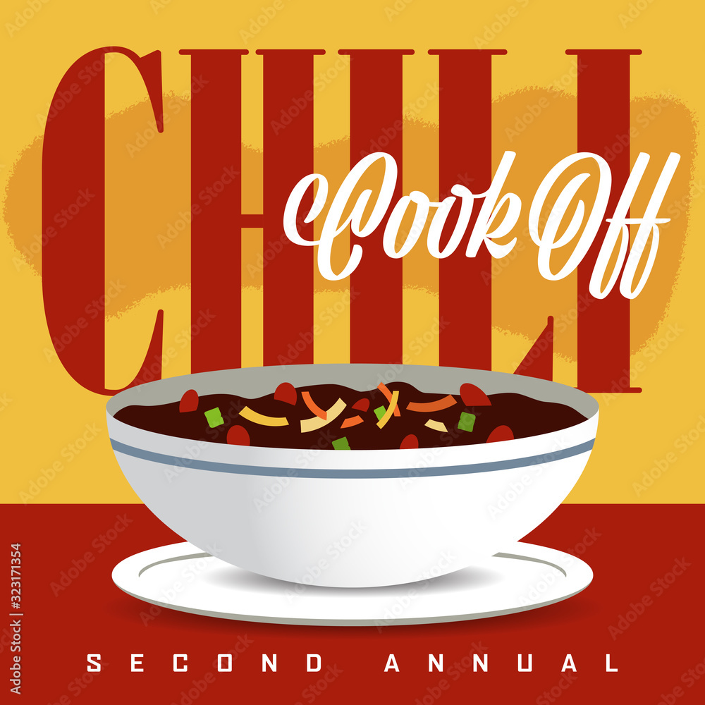 Chili Cook Off Logo Promotion Stock Vector Adobe Stock