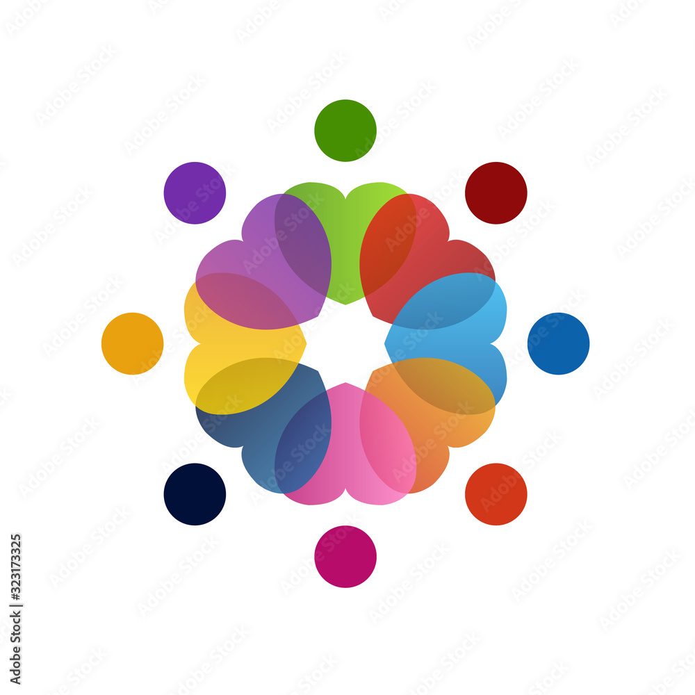 Love Community unity vector illustration symbol