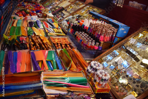 Items up for sales in an Indian village fair
