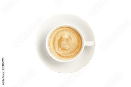 Cup of coffee isolated on the background. Clipping path.