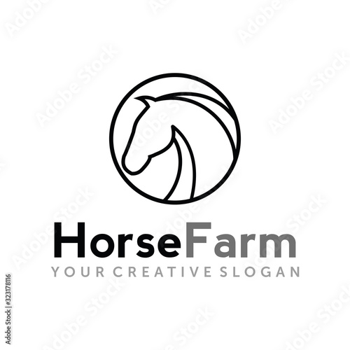Horse Logo, Horse Farm Logo Vector