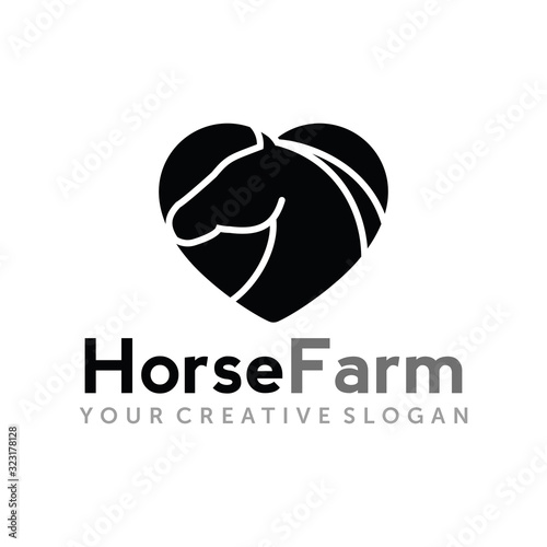 Horse Logo, Horse Farm Logo Vector