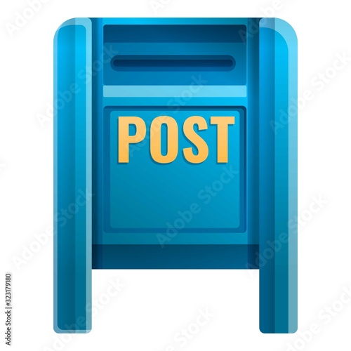 Post mailbox icon. Cartoon of post mailbox vector icon for web design isolated on white background