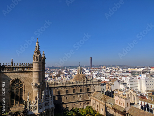 Seville cathedral and the City skyline