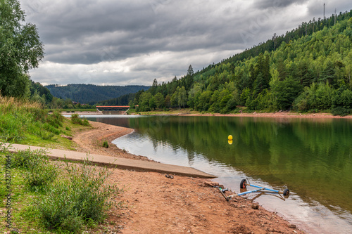 View over the Nagoldtalsperre (Nagold reservoir) in the Black Forest near Freudenstadt, Baden-Wuerttemberg, Germany photo