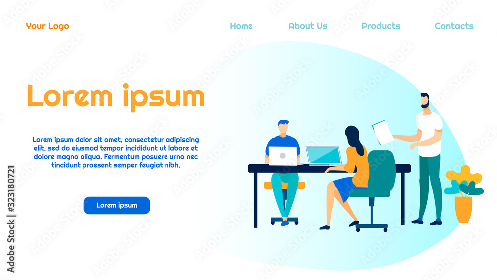 Software Engineering Service Landing Page Template. Website Development Company, School Homepage Interface Idea with Flat Illustrations. Professional Web Developers Team Webpage Cartoon Concept Software Engineering Service Landing Page Template. Website Development Company, School Homepage Interface Idea with Flat Illustrations. Professional Web Developers Team Webpage Cartoon Concept
