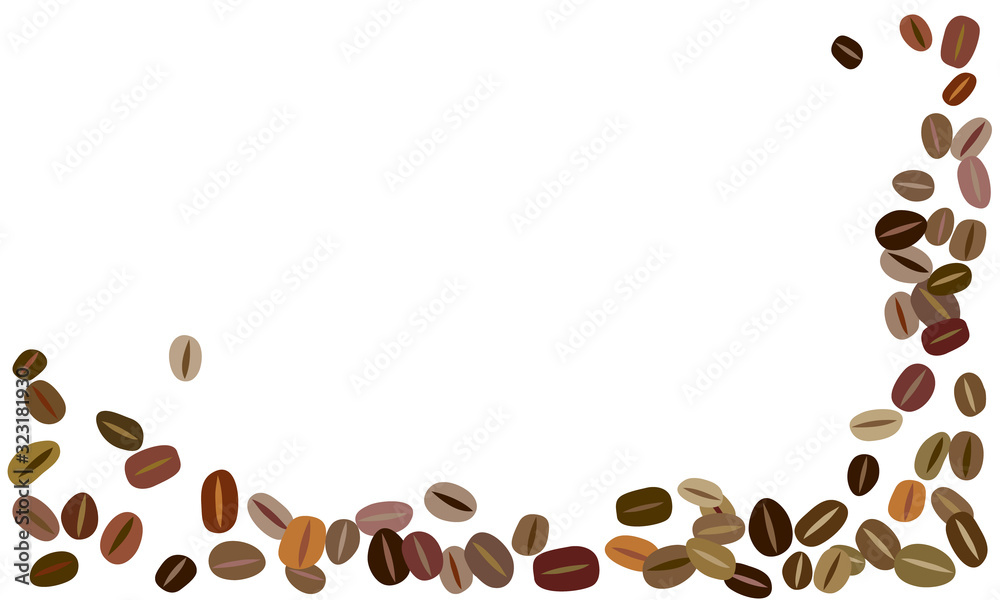 シンプル コーヒー豆背景フレーム Stock Vector Adobe Stock