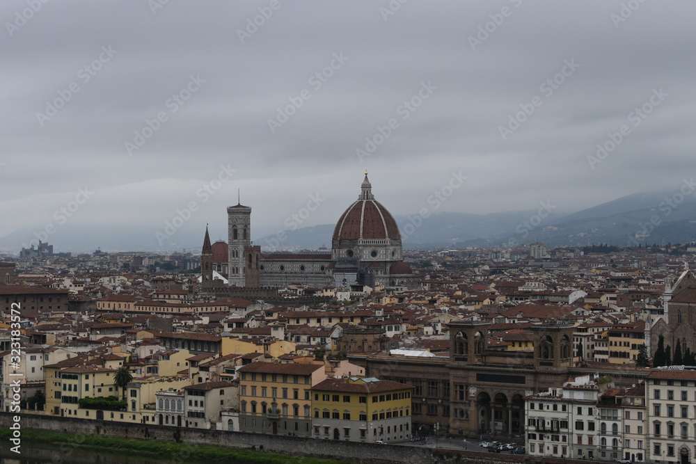 Image of View of Florence on a cloudy day