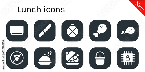 lunch icon set