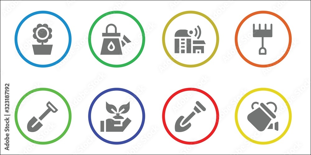 Fototapeta premium gardening icon set
