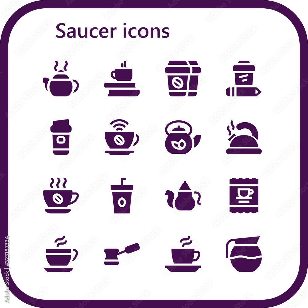 saucer icon set saucer icon set
