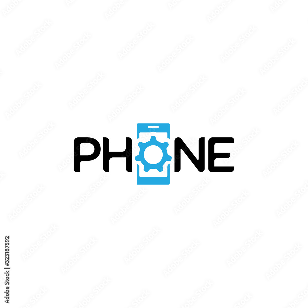 Phone repair logo design template vector eps