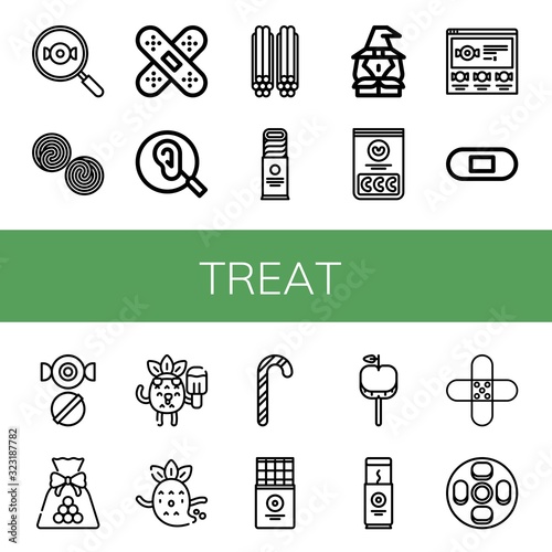 Set of treat icons