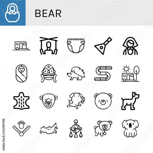 bear icon set