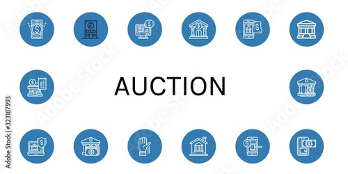 auction icon set