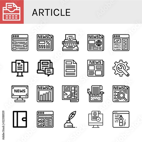 article icon set