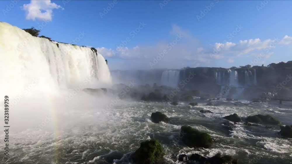 Pan of the Brazilian side of the Iguazu falls Pan of the Brazilian side of the Iguazu falls