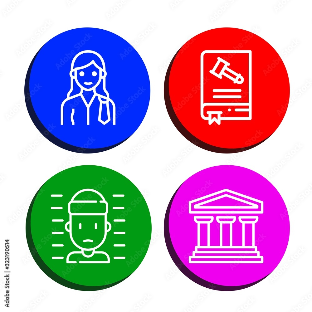Set of lawyer icons Set of lawyer icons