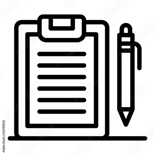 Divorce clipboard icon. Outline divorce clipboard vector icon for web design isolated on white background