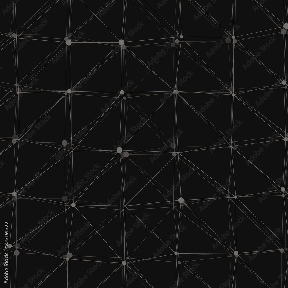 Abstract Low Polygon Mesh Generative Art background illustration