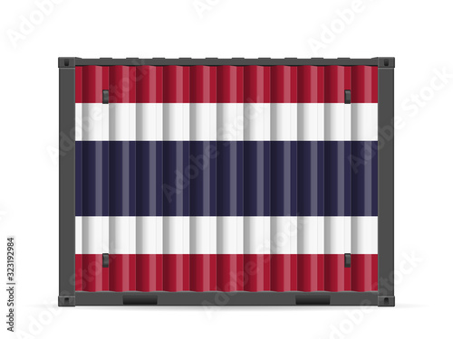 Cargo container Thailand flag