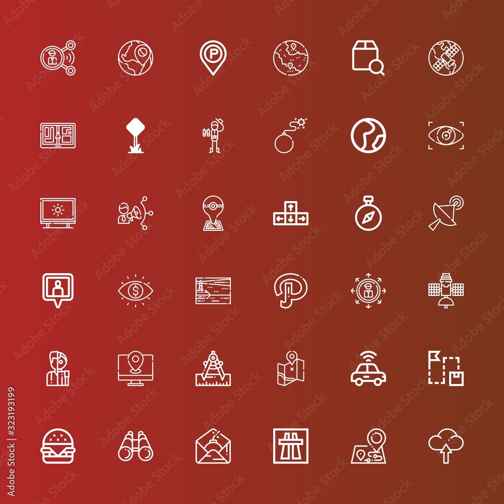 Editable 36 navigation icons for web and mobile Editable 36 navigation icons for web and mobile