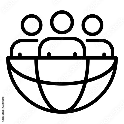 Global internship icon. Outline global internship vector icon for web design isolated on white background