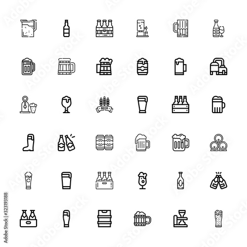 Editable 36 draught icons for web and mobile