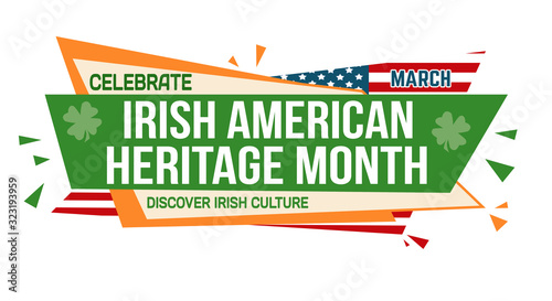 Irish american heritage month banner design