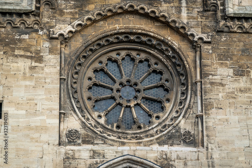 Gothische Rosette Fenster am Dom Halberstadt