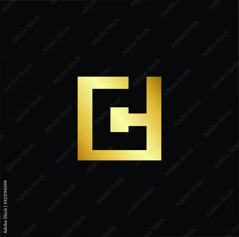 Obraz premium Outstanding professional elegant trendy awesome artistic black and gold color CD DC initial based Alphabet icon logo.