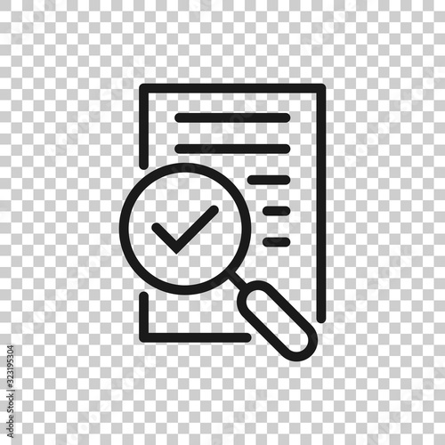 Financial statement icon in flat style. Result vector illustration on white isolated background. Report business concept.