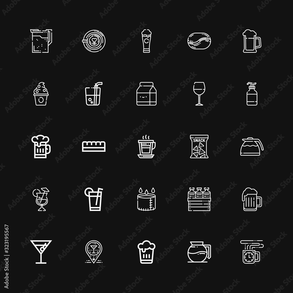 Editable 25 beverage icons for web and mobile Editable 25 beverage icons for web and mobile