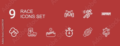 Фотография Editable 9 race icons for web and mobile