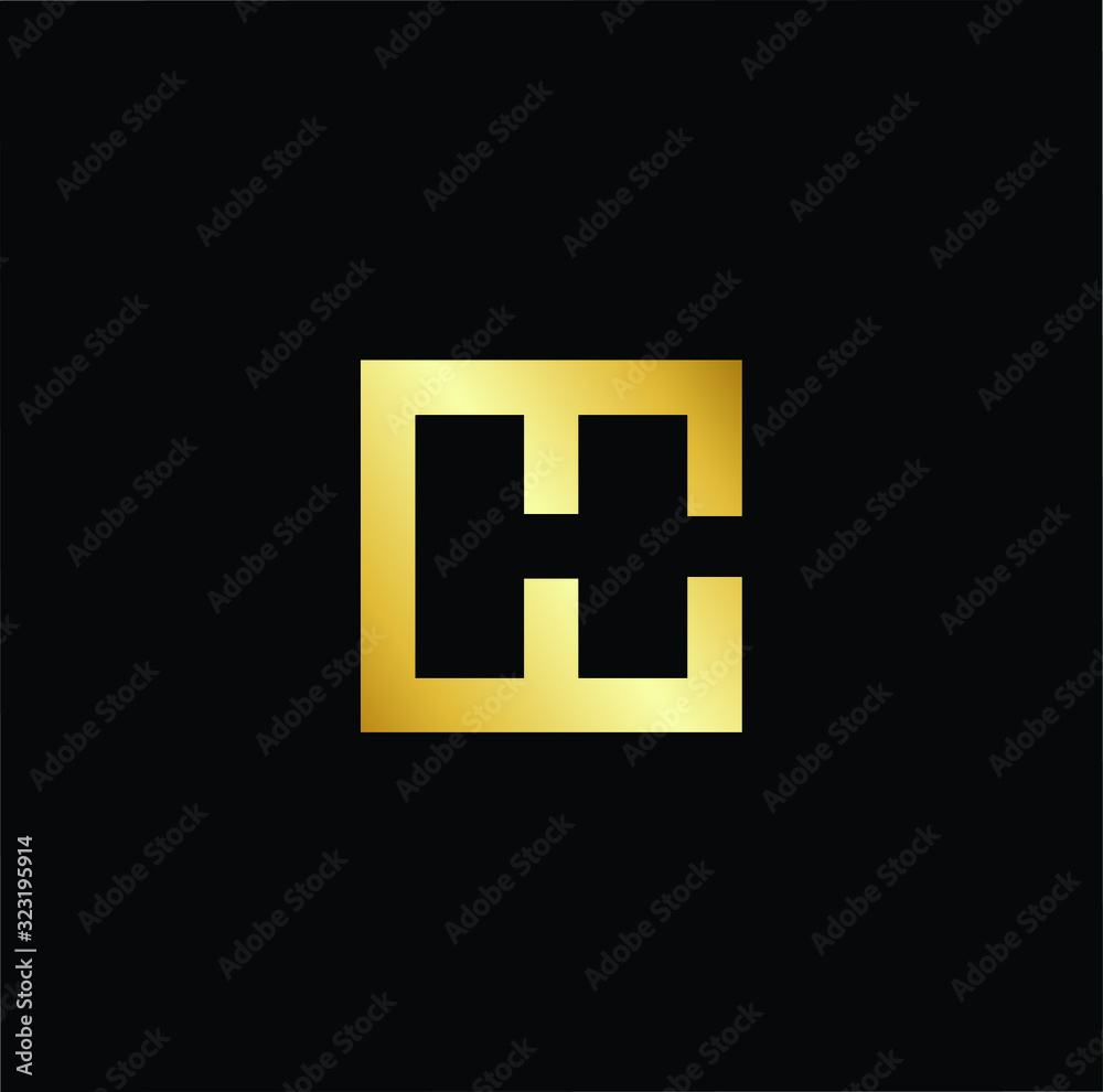 Outstanding professional elegant trendy awesome artistic black and gold color CH HC initial based Alphabet icon logo. Outstanding professional elegant trendy awesome artistic black and gold color CH HC initial based Alphabet icon logo.