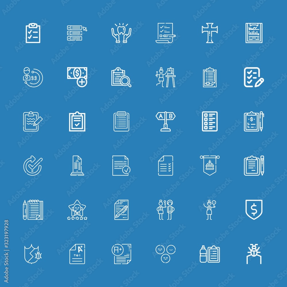 Editable 36 tick icons for web and mobile