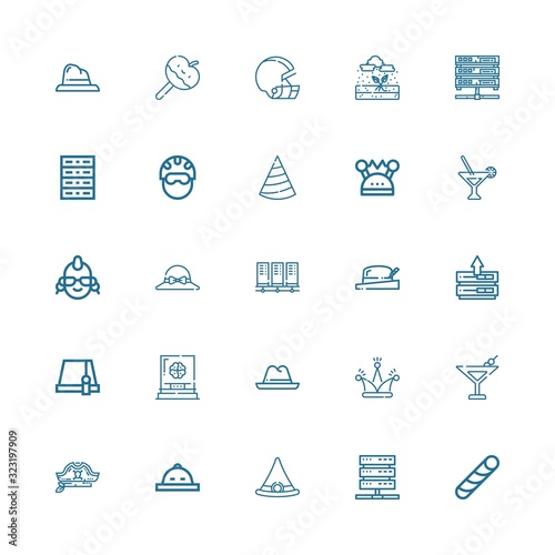 Editable 25 hard icons for web and mobile