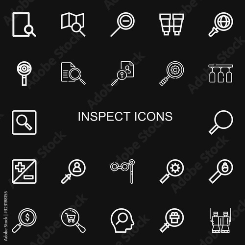 Editable 22 inspect icons for web and mobile